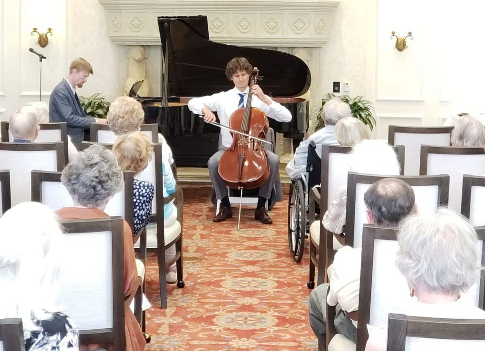Classical Cellist Christopher Wagner and Pianist Ben Sieben playing at The Buckingham