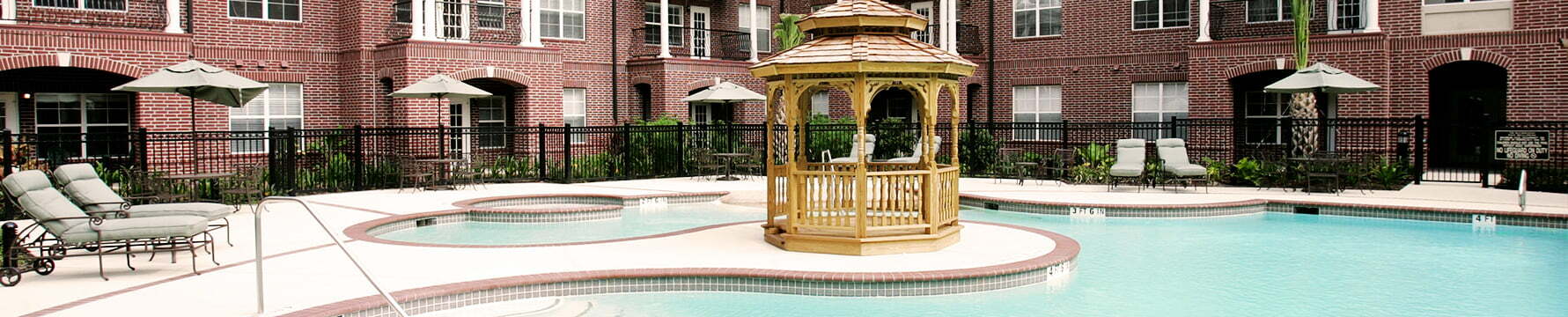 The pool at The Buckingham a senior living community in Houston